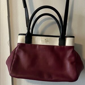 Kate Spade Maroon and Black Satchel